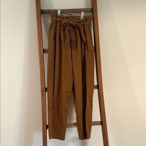 Free People high waist paper bag trousers